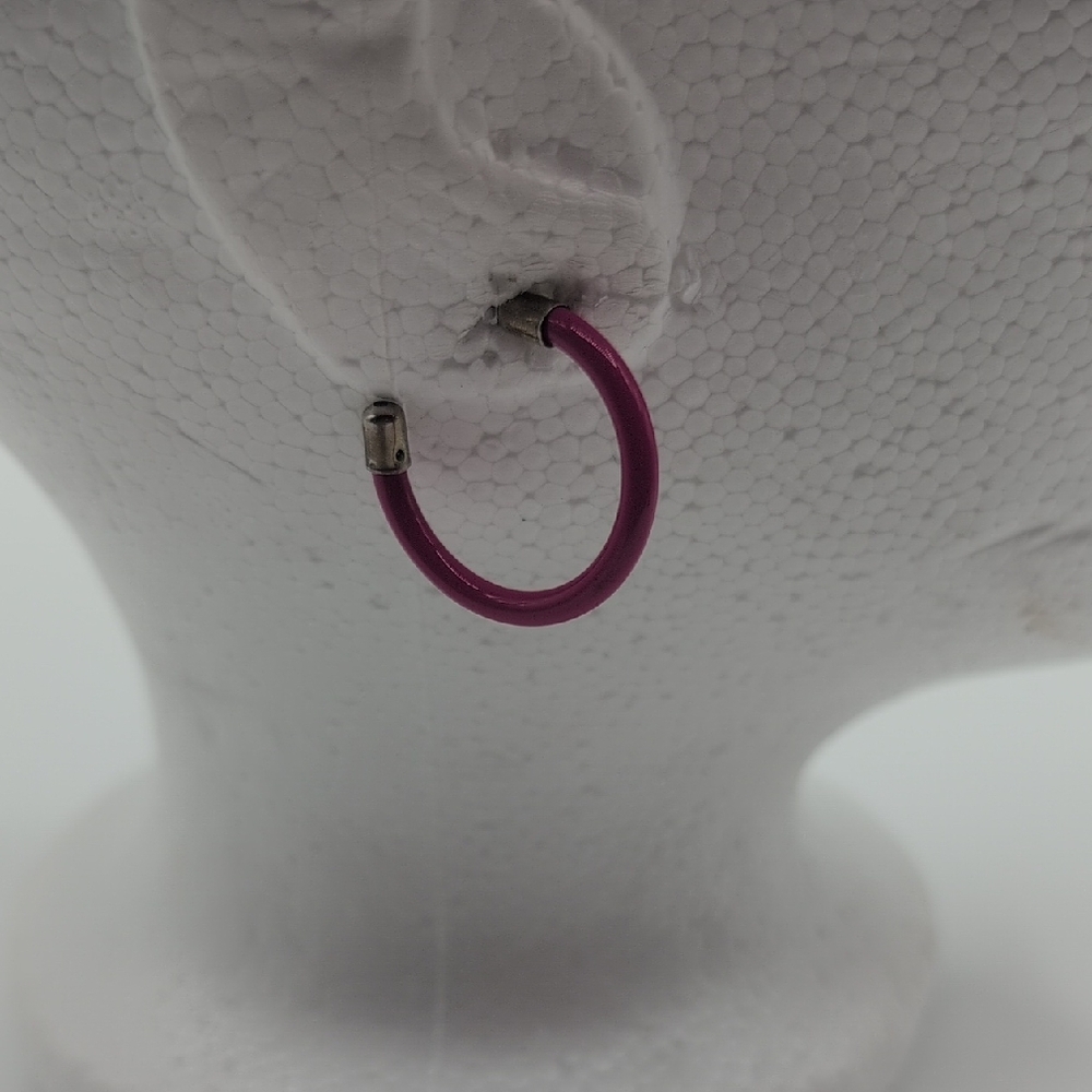 Elegant Pink Hoop Earring